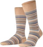FALKE Microblock gedessineerd katoen sokken heren bruin - maat 43-44