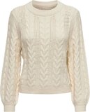 ONLY Rubina LS Cable Knit Trui Dames - Off White - Maat XL