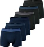 SCHIESSER Boxershorts 6PACK Shorts "95/5" Set van 6 - Blauw/zwart - Mannen - Maat XXL