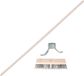 Sorex Staaldraad bezem - kop 30 cm - steel 140 cm - met metalen stokhouder - onkruid bezem - buiten