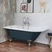 Hudson Reed Oxford Baignoire îlot demi-ronde Classique 168,5cm x 75cm - Regal Blue (Bleu), avec pieds de baignoire chromés