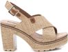 Refresh XTI FOOTWEAR S.L. Refresh 172707 Hakken Sandalen Beige,Bruin EU 40 Vrouw
