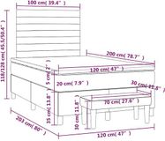 vidaXL Boxspringbed met matras, donkergroen, 120x200 cm, fluweel