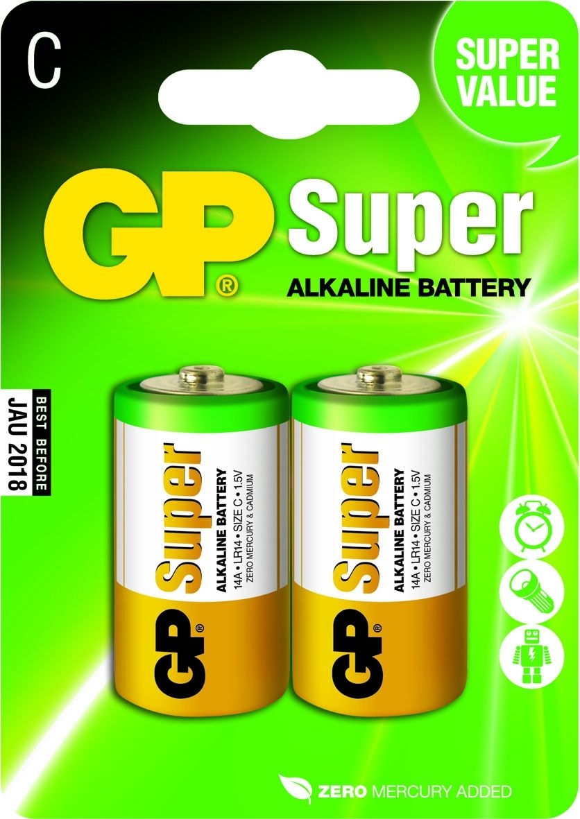 GP Batteries Super Alkaline C - 2 stuks