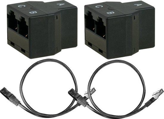 enzo Internet verdubbelaar - RJ45 - 0.25 m - 2 stuks