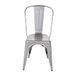 Bolero bistro stalen zijstoelenset (4 stuks), gun metal grey, gegalvaniseerd staal, zithoogte: 440 mm, stoelen voor binnen en buiten, stapelbaar - restaurant, bars, clubs en thuisgebruik, gl329