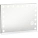 Pangivo Miroir De Maquillage Hollywood 18 Led Dimmables Bluetooth Rgb Et Loupe 10x Blanc 80 X 60 Cm
