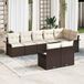 Prolenta Maison Exclusive - Set van 8 tuinbankkussens, bruin, van polyrotan