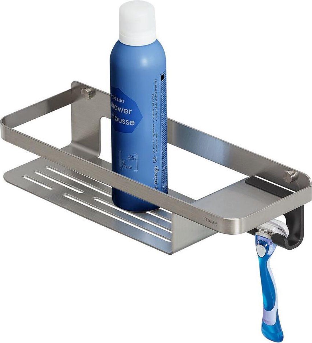 Tiger Caddy Douchemand met haak 32 cm - RVS geborsteld
