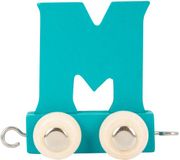 Small Foot - Houten Lettertrein Blauw - M - 12 stuks