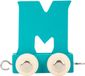 Small Foot - Houten Lettertrein Blauw - M - 12 stuks