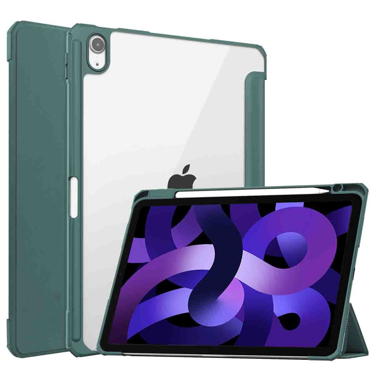 iMoshion Trifold Hardcase Bookcase - Green - for Apple iPad Air 5 (2022) / iPad Air 4 (2020) - 11 inch