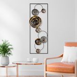 Handgeschilderd, decoratief metalen wandaccessoire, 32 x 90 x 4 cm, 100% metaal, unieke kleurvariaties, perfect voor huisdecoratie en kunstdisplay