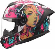 LS2 FF820 Rapid III Cyberg Helm - Integraalhelm - Maat XS - Polycarbonaat - ECE 22.06 - Helder vizier - Microlock sluiting - Volwassenen - Sport - Happy Dreams