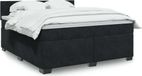 Maison Exclusive - Sommier à lattes de lit avec matelas Noir 180x200 cm Velours
