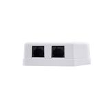 Nanocable 10.21.1502 - RJ45 oppervlakterozet met 2 Cat.6 UTP aansluitbussen, wit