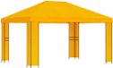 vidaXL Prieel 4 x 3 m Geel Polyester en Staal 190 gsm
