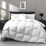 APSMILE Lichtgewicht dekbed met ganzenveren en dons, kingsize - verkoelend beddekbed, hotelcollectie 750 fill-power dun dekbedovertrek voor warm weer/warm slapers, 106 x 90 cm, wit