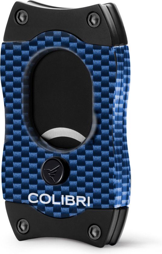 Colibri S-Cut Sigarenknipper - Blauw - Koolstofvezel Patroon
