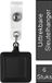 Merkloos / Sans marque Borvat® Uittrekbare sleutelhanger Zwart 6 stuks