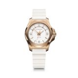 Victorinox 241954 Polshorloge Dames Quartz I.N.O.X. V Wit Rubber Roze Staal Saffierglas 10 ATM