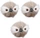 Merkloos / Sans marque Othmar Decorations Bv 4x Kersthanger figuurtjes uil beige 9 cm
