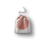 Bonamaison Sacs en coton imprimé à cordon, sac à provisions, réutilisable, écologique, pliable, taille : 40x50 cm, multicolore