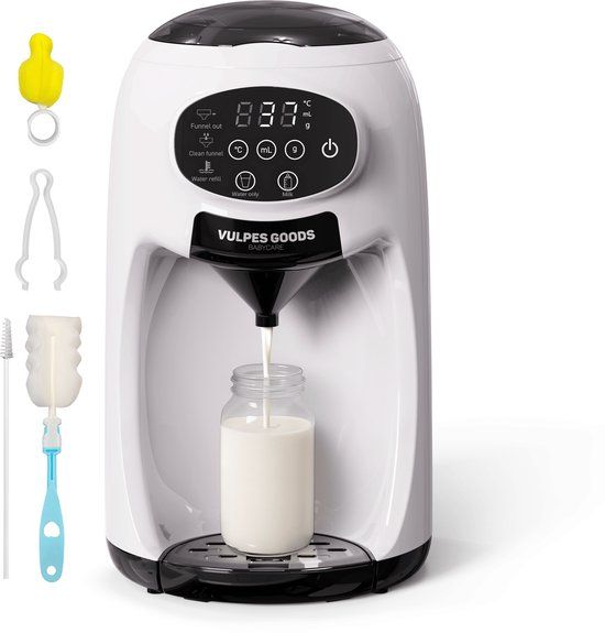 Vulpes Goods BabyCare Baby Fles Maker Automatisch Baby Formula Maker PRO Flesvoeding Apparaat Automatische Flessenbereider Baby Melkmachine Incl. Schoonmaakset