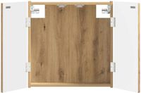 vidaXL Dartbord Kabinet ALKMAAR Artisanaal eiken 52,5 x 10,5 x 53,5 cm