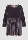 s.Oliver Robe Manches Longues Col Rond Uni Polyester Lilas 98