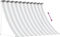 vidaXL Zonnescherm Antraciet en Wit 350 x 150 cm