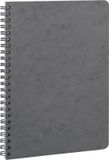 Clairefontaine 785365C Collectie Nomaddict (ex Age Bag) Spiraalschrift Grijs - A5 14,8x21 cm - 100 Pagina's Gelijnd - Wit Papier 90 g - Omslag Glanskarton met Lederkorrel