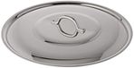 Agnelli Pentole FAMA2936 plat deksel met handvat, rand en brug, zware BLTF-aluminium, gepolijst zilver, 36 cm