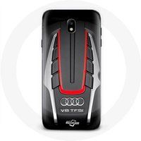 Audi Etui voor Samsung Galaxy J7 2017 S8 Logo Rood