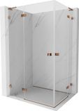 Mexen Lunar L Duo porte battante cabine de douche gauche 75 x 70 cm, transparent, or rose