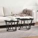 Maison Exclusive - Set van 2 bijzettafels, zwart, eikenlook, 50 x 50 x 40 cm