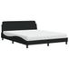 Prolenta Maison Exclusive - Bed met matras "Dover", zwart, 160x200 cm, gestoffeerd