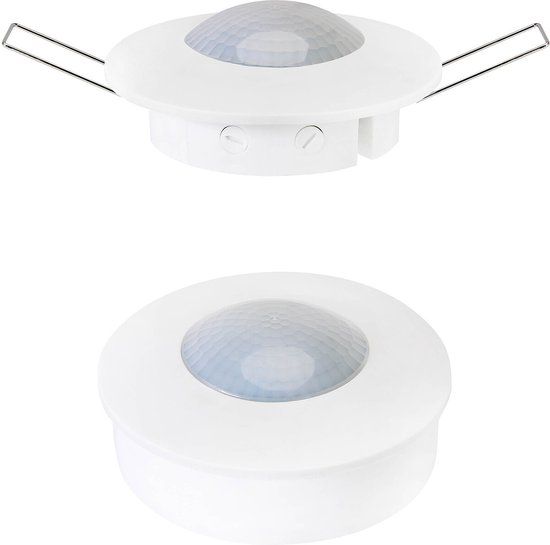 BES LED Kozolux Bewegingssensor PIR - 6m - Max 300W - 360D - Inbouw en Opbouw - Rond - Wit