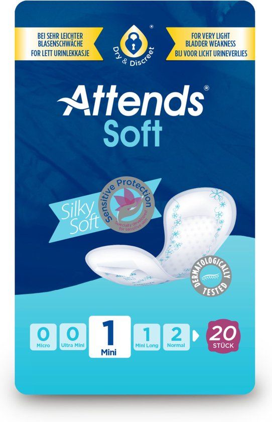 Attends Soft Mini 1 Incontinentiemateriaal - Unisex - 7332152204542
