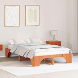 Maison Exclusive - Cadre de lit en marron délavé, 135 x 190 cm, en pin massif