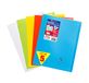 Clairefontaine 984450AMZC Pak 5 Geniete Schriften Koverbook - 24x32 cm - 48 Pagina's Grote Ruitjes - Wit Papier 90 g - Polypro Omslag - Geassorteerde kleuren
