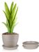 Juypal Hogar Juypal Plantenschotel - 2x - taupe - kunststof - Dia 15 cm