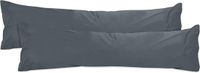 Merkloos / Sans marque npluseins 2-pack kussensloop van katoen - jersey - antraciet, ca. 40 x 145 cm
