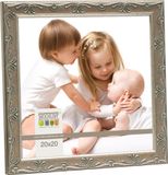 Deknudt Frames zilver met barokmotief, kunststof fotomaat 13x13 cm