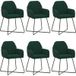 Vidaxl Chaises de salle à manger 6 pc Velours Vert foncé