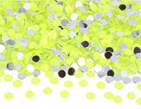 Decoratieve edelstenen, acryl, cirkel, neongeel, 6 mm, ca. 5000 stuks.