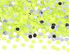 Decoratieve edelstenen, acryl, cirkel, neongeel, 6 mm, ca. 5000 stuks.