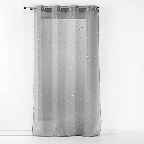 DOUCEUR D'INTERIEUR Gordijn met ogen - grijs - 140 x 240 cm