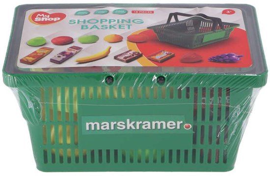 Marskramer KiddyGo Boodschappenmandje Speelgoed 18-Delig Groen