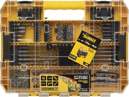 DeWALT DT70763 85-delige SDS+ boor- en schroefbitset in TOUGH CASE
